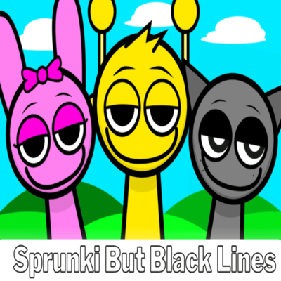 Sprunki But Black Lines: Stylish Incredibox Remix
